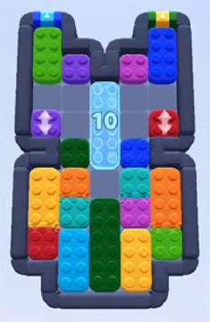 Color Block Jam level 457 / 851 / 1351: screenshot of the board