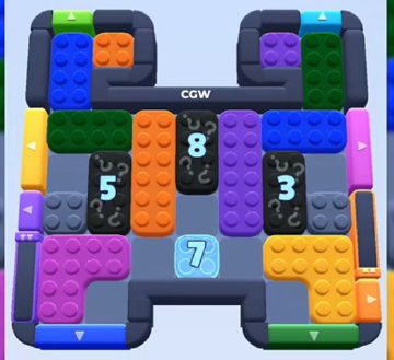 Color Block Jam level 910 / 1817: screenshot of the board