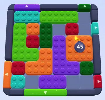 Color Block Jam level 101 / 102 / 939 / 1495: screenshot of the board