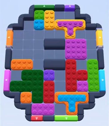 Color Block Jam level: screenshot of the board