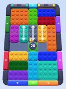 Color Block Jam level 337 / 445 / 731 / 1175: screenshot of the board