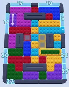 Color Block Jam level: screenshot of the board