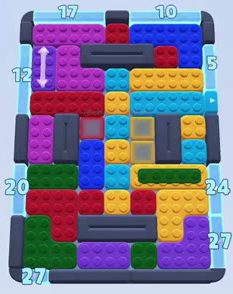 Color Block Jam level: screenshot of the board