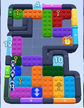 Color Block Jam level: screenshot of the board
