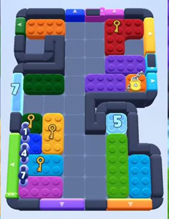Color Block Jam level 684: screenshot of the board