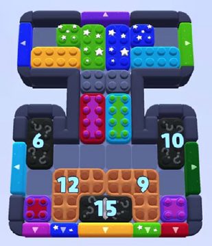 Color Block Jam level 1090: screenshot of the board