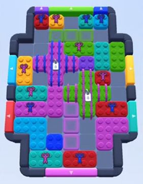Color Block Jam level 212 / 600 / 1050: screenshot of the board