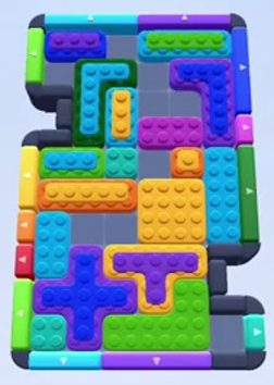 Color Block Jam level 34: screenshot of the board