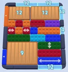 Color Block Jam level: screenshot of the board