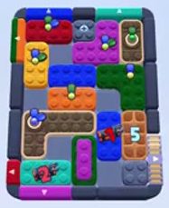 Color Block Jam level 1233 / 1231: screenshot of the board