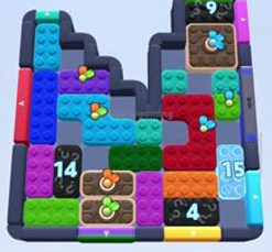 Color Block Jam level 1411 / 1419 / 2320: screenshot of the board