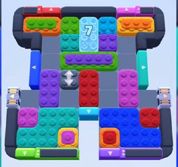 Color Block Jam level 606 / 1528: screenshot of the board