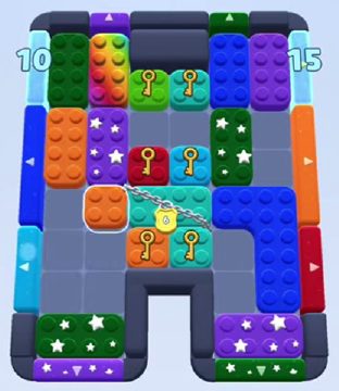 Color Block Jam level 239 / 627 / 1077: screenshot of the board