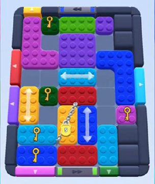 Color Block Jam level 220 / 608 / 1058: screenshot of the board