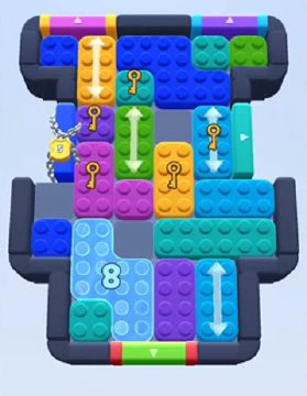 Color Block Jam level 492: screenshot of the board