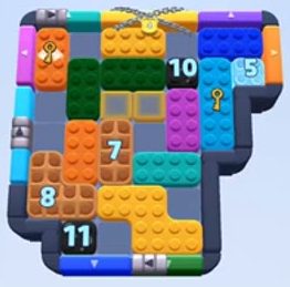 Color Block Jam level 1107 / 1108 / 1112 / 1697 / 2029: screenshot of the board