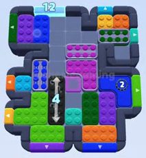 Color Block Jam level 1458 / 1462 / 1455 / 1457: screenshot of the board