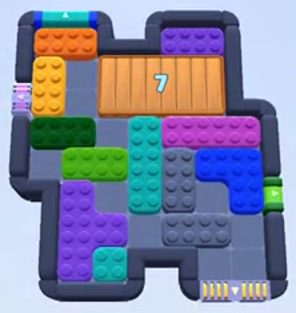 Color Block Jam level 464 / 858 / 1358: screenshot of the board