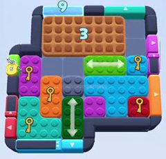 Color Block Jam level: screenshot of the board