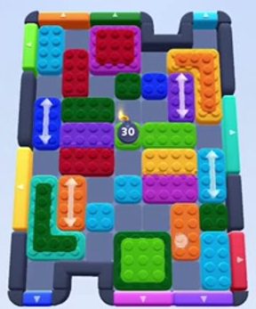 Color Block Jam level 195 / 1033 / 1710: screenshot of the board