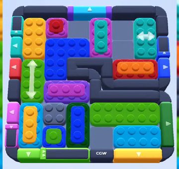 Color Block Jam level 903 / 904 / 1800: screenshot of the board