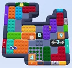 Color Block Jam level 1238: screenshot of the board