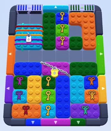 Color Block Jam level 208 / 596 / 1046: screenshot of the board
