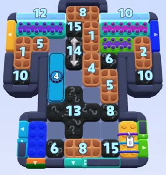 Color Block Jam level 1445 / 2354: screenshot of the board