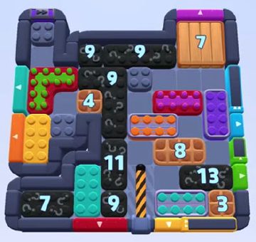 Color Block Jam level 1418 / 1428 / 2337: screenshot of the board