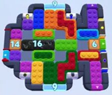Color Block Jam level 1675 / 1687 / 2665: screenshot of the board