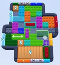 Color Block Jam level 1480 / 1495 / 1497 / 1501: screenshot of the board