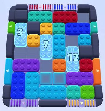 Color Block Jam level 132 / 520 / 970 / 1587: screenshot of the board