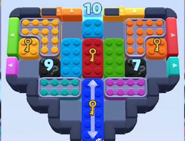 Color Block Jam level 840 / 1740: screenshot of the board