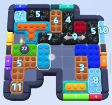 Color Block Jam level: screenshot of the board