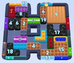 Color Block Jam level 1554 / 2465: screenshot of the board