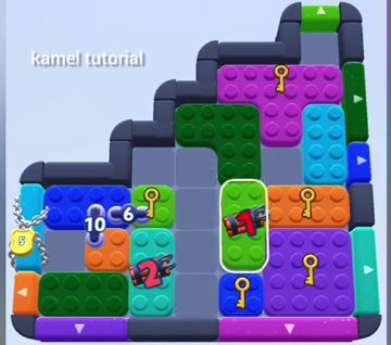 Color Block Jam level 833: screenshot of the board