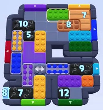 Color Block Jam level: screenshot of the board