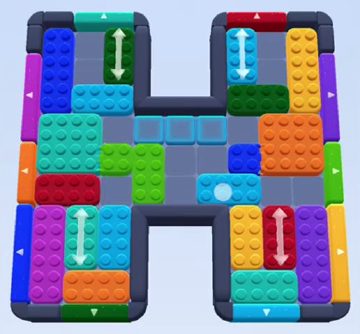 Color Block Jam level 237 / 625 / 1075: screenshot of the board