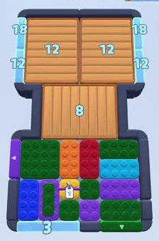 Color Block Jam level: screenshot of the board