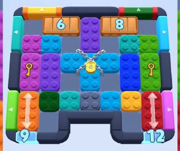 Color Block Jam level 549 / 1226 / 1443: screenshot of the board