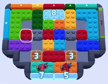 Color Block Jam level 1383 / 1372 / 1381 / 2289: screenshot of the board