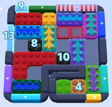 Color Block Jam level 1080 / 1986: screenshot of the board