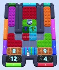 Color Block Jam level 1037 / 1038: screenshot of the board