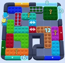 Color Block Jam level 1204 / 1200 / 1202 / 2123: screenshot of the board