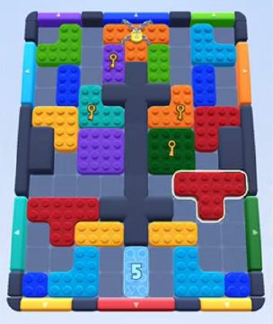 Color Block Jam level 46: screenshot of the board