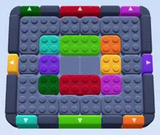Color Block Jam level 320: screenshot of the board
