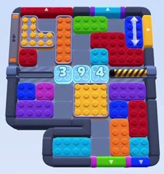 Color Block Jam level 1329 / 1319 / 1322: screenshot of the board