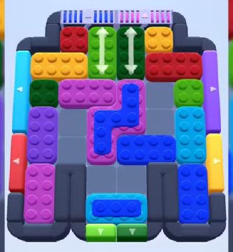 Color Block Jam level 551 / 1228 / 1445: screenshot of the board
