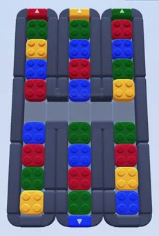 Color Block Jam level 48: screenshot of the board