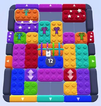 Color Block Jam level 106 / 107 / 494 / 944 / 1500: screenshot of the board
